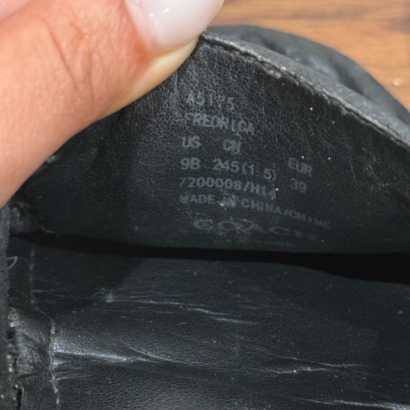 Coach Women’s Fredrica Black Pebbled Leather Loafers Size 9B - Picture 9 of 11